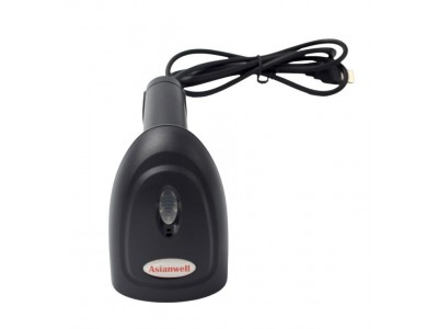 Сканер дротовий Asianwell AW-U3 USB лазер, чорний