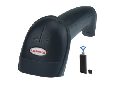 Сканер бездротовий Asianwell 5055R, receiver 2,4G, лазер, чорний