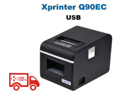 Принтер чеків Xprinter XP-Q90EC USB 58мм, обріз, чорний