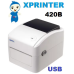 Принтер етикеток Xprinter XP-420B USB до 108мм, білий